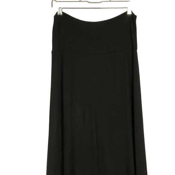 Popana Black Maxi Skirt, size large, 95% rayon, 5% spandex, 5.5" drop waist - Picture 8 of 10